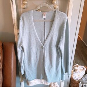 J Jill Grey Cardigan Sweater Size XL